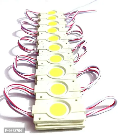 10 pec -  Coin Module Strings Self Adhesive Led Lights with Lens. Dc 12 Volt Car Fancy Lights  (White)