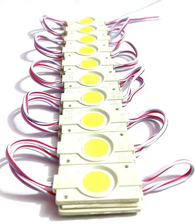 10 pec -  Coin Module Strings Self Adhesive Led Lights with Lens. Dc 12 Volt Car Fancy Lights  (White)