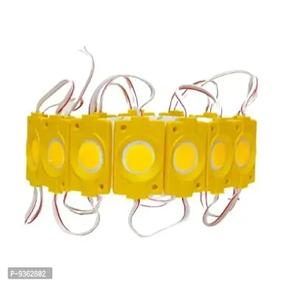 10 pec- Coin Module Strings Self Adhesive Led Lights with Lens. Dc 12 Volt Car Fancy Lights  (Yellow)
