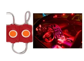10 pec -  Coin Module Strings Self Adhesive Led Lights with Lens. Dc 12 Volt Car Fancy Lights  (Red)-thumb2
