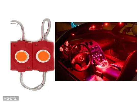 10 pec -  Coin Module Strings Self Adhesive Led Lights with Lens. Dc 12 Volt Car Fancy Lights  (Red)-thumb3