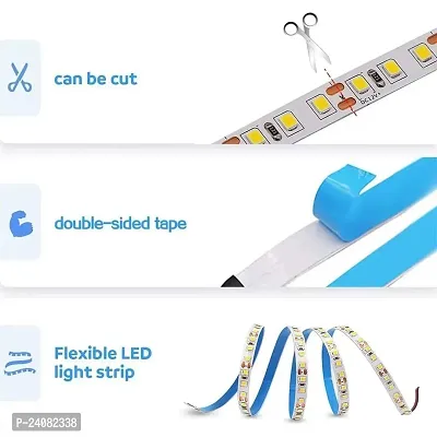2835 LED Flexible Self Adhesive Strip Cove Light (120 Led per Meter) or Decorative Light or Christmas Light with SMPS. (Blue ndash; 5 Meter)-thumb3