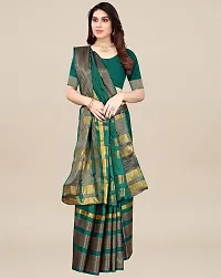 Stylish Green Art Silk Saree With Blouse Piece For Women-thumb2