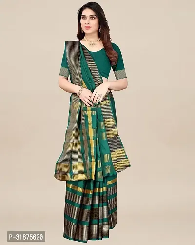 Stylish Green Art Silk Saree With Blouse Piece For Women-thumb3