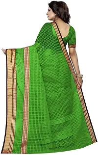 Stylish Green Net Saree With Blouse Piece For Women-thumb3