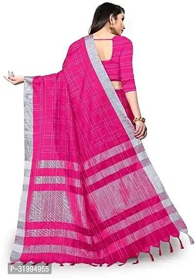 Stylish Pink Art Silk Saree With Blouse Piece For Women-thumb3