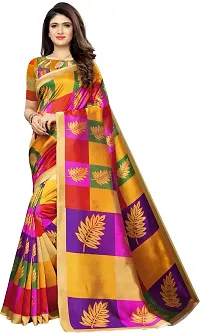 Stylish Multicoloured Net Saree With Blouse Piece For Women Pack Of 2-thumb1