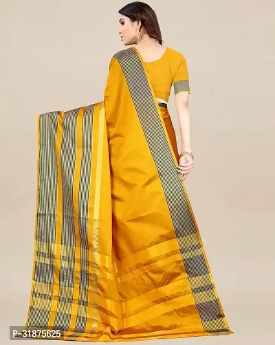 Stylish Yellow Art Silk Saree With Blouse Piece For Women-thumb2