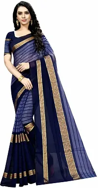 Stylish Multicoloured Cotton Silk Saree With Blouse Piece For Women Pack Of 2-thumb2