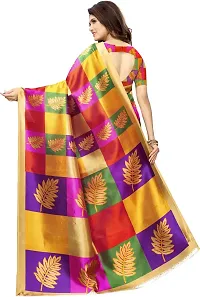 Stylish Multicoloured Net Printed Saree With Blouse Piece For Women Pack Of 2-thumb2