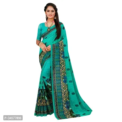 Stylish Multicoloured Georgette Saree with Blouse piece For Women Pack Of 2-thumb2