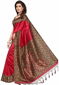 Stylish Maroon Art Silk Saree With Blouse Piece For Women-thumb2