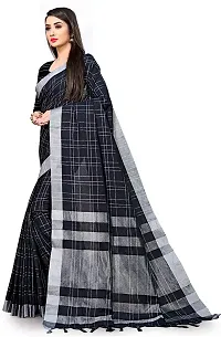 Stylish Black Art Silk Saree With Blouse Piece For Women-thumb1