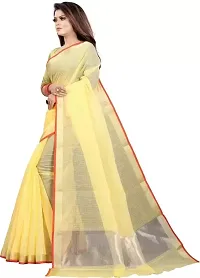 Stylish Yellow Art Silk Saree With Blouse Piece For Women-thumb1