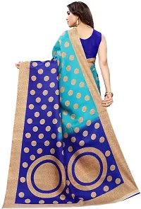 Stylish Blue Art Silk Saree With Blouse Piece For Women-thumb3