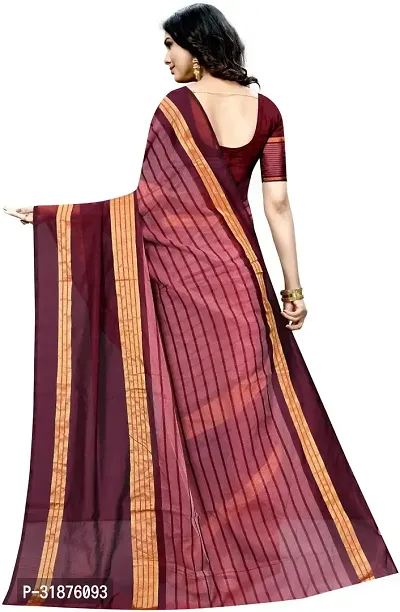 Stylish Multicoloured Cotton Silk Saree With Blouse Piece For Women-thumb2