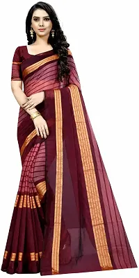 Stylish Multicoloured Cotton Silk Woven Design Saree With Blouse Piece For Women Pack Of 2-thumb2