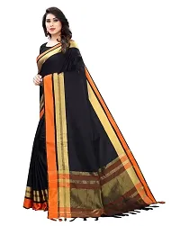 Stylish Black Art Silk Saree With Blouse Piece For Women-thumb2