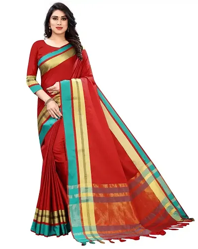 Alluring Art Silk Saree with Blouse piece 