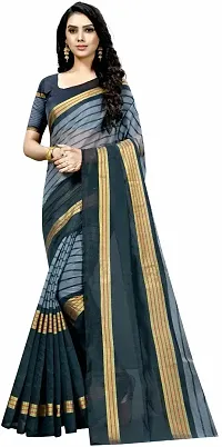 Stylish Multicoloured Cotton Silk Woven Design Saree With Blouse Piece For Women Pack Of 2-thumb2