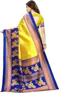 Stylish Yellow Net Saree With Blouse Piece For Women-thumb4