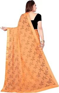 Stylish Peach Cotton Silk Saree With Blouse Piece For Women-thumb2