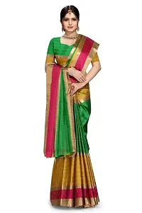 Stylish Multicoloured Art Silk Saree With Blouse Piece For Women-thumb2