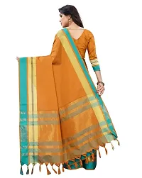 Stylish Mustard Art Silk Saree With Blouse Piece For Women-thumb1