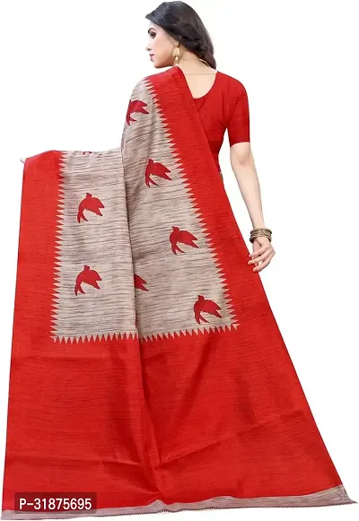 Stylish Multicoloured Cotton Silk Saree With Blouse Piece For Women-thumb4