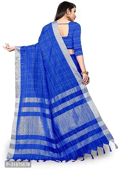 Stylish Blue Art Silk Saree With Blouse Piece For Women-thumb3