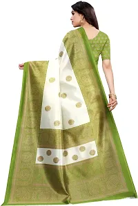 Stylish Green Art Silk Printed Saree With Blouse Piece For Women-thumb3