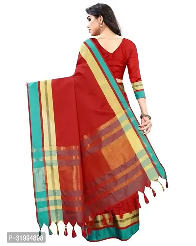 Stylish Red Art Silk Saree With Blouse Piece For Women-thumb2