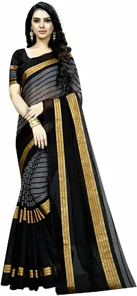 Stylish Multicoloured Cotton Silk Saree With Blouse Piece For Women Pack Of 2-thumb2