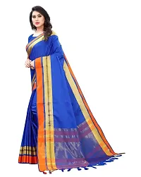 Stylish Blue Art Silk Saree With Blouse Piece For Women-thumb2