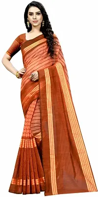 Stylish Multicoloured Cotton Silk Woven Design Saree With Blouse Piece For Women Pack Of 2-thumb2