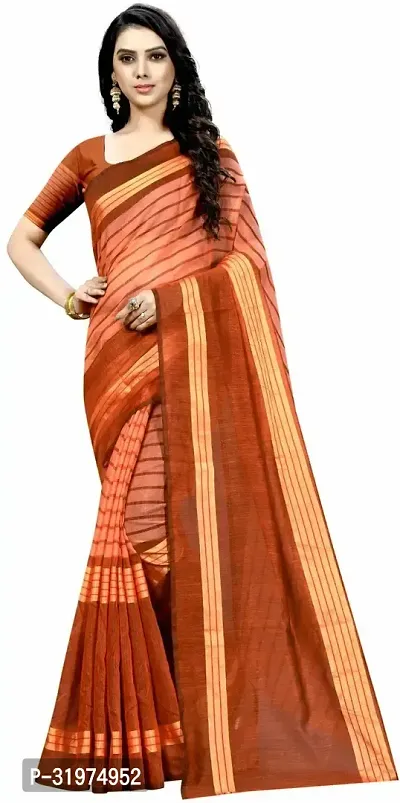 Stylish Multicoloured Cotton Silk Woven Design Saree With Blouse Piece For Women Pack Of 2-thumb3