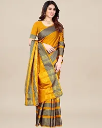 Stylish Yellow Art Silk Saree With Blouse Piece For Women-thumb2