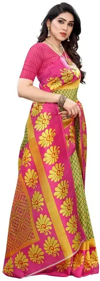 Stylish Green Art Silk Saree With Blouse Piece For Women-thumb2