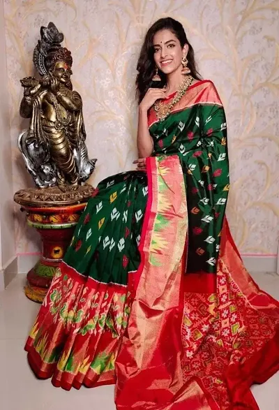 Elegant Art Silk Saree with Blouse piece For Women