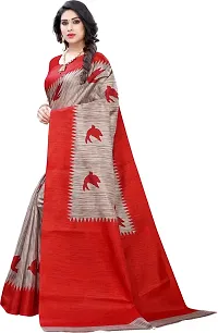 Stylish Multicoloured Cotton Silk Saree With Blouse Piece For Women-thumb2