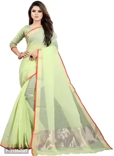 Stylish Green Art Silk Saree With Blouse Piece For Women