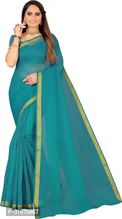 Stylish Multicoloured Cotton Silk Saree With Blouse Piece For Women Pack Of 2-thumb2