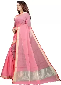 Stylish Pink Art Silk Saree With Blouse Piece For Women-thumb1