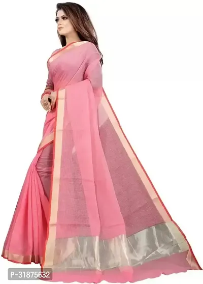 Stylish Pink Art Silk Saree With Blouse Piece For Women-thumb2