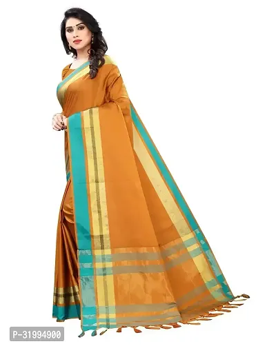 Stylish Mustard Art Silk Saree With Blouse Piece For Women-thumb3