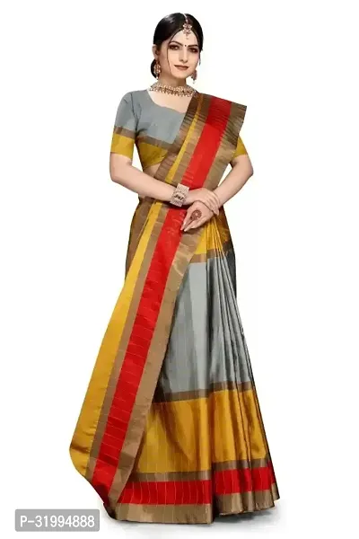 Stylish Multicoloured Art Silk Saree With Blouse Piece For Women-thumb3