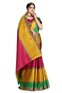 Stylish Multicoloured Art Silk Saree With Blouse Piece For Women-thumb2