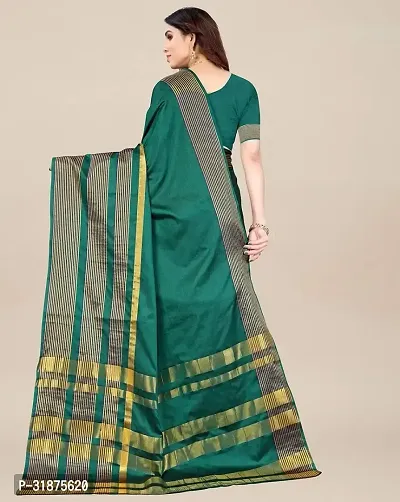 Stylish Green Art Silk Saree With Blouse Piece For Women-thumb2