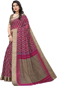 Stylish Multicoloured Cotton Silk Saree With Blouse Piece For Women-thumb2