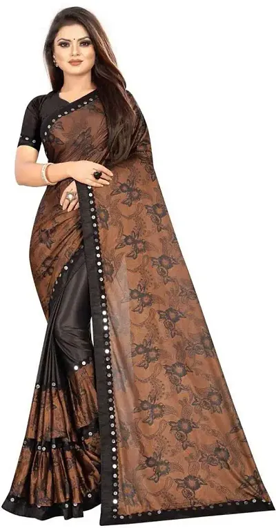 Beautiful Lycra Saree with Blouse Piece